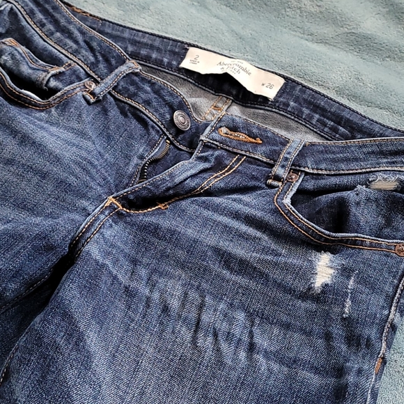 Abercrombie distressed skinny jeans denim 2R 26 - Picture 4 of 7